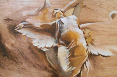 wood-angel-acrylic-on-wood-by-e-bradshaw